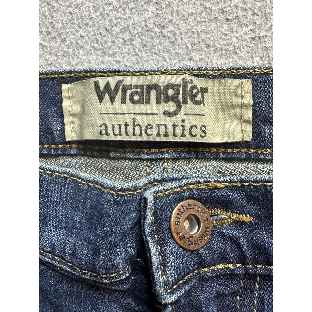 Wrangler Authentics Jeans Mens 34x34 (32x32) Blue Straight Leg Denim Medium Wash